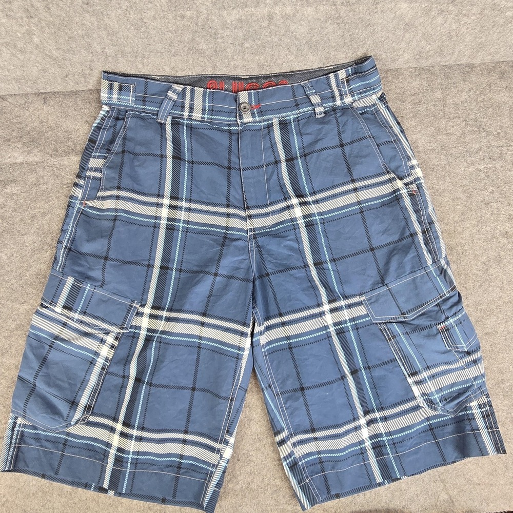 Men's Vintage PLUGG Plaid Shorts Size 34 Lightweight Durable Polyester